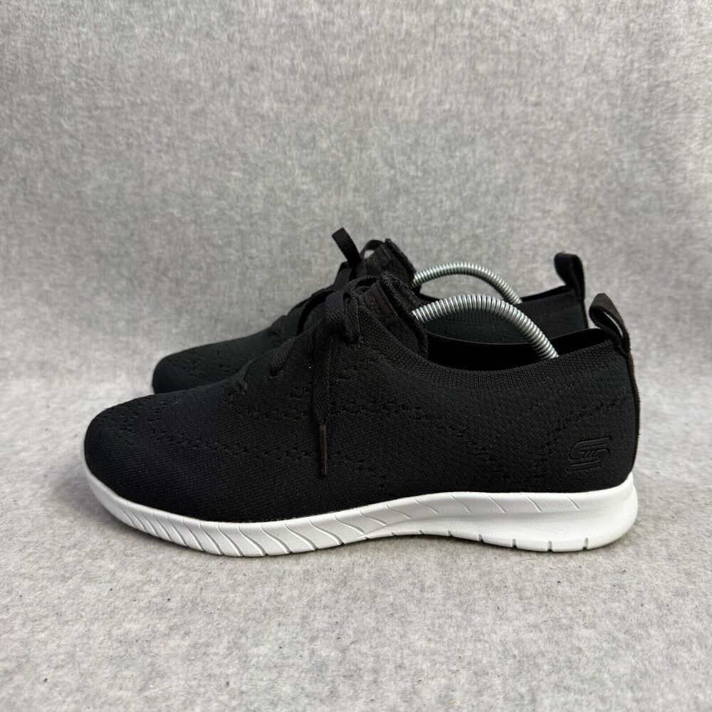 Skechers Shoes Womens Size‎ 9 Wave Lite Black Casual Wing Tip Sneakers 23630
